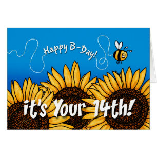girasol del rastro de la abeja - 14 años