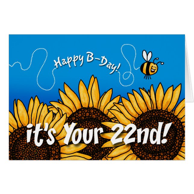 girasol del rastro de la abeja - 22 años (Anverso (Horizontal))