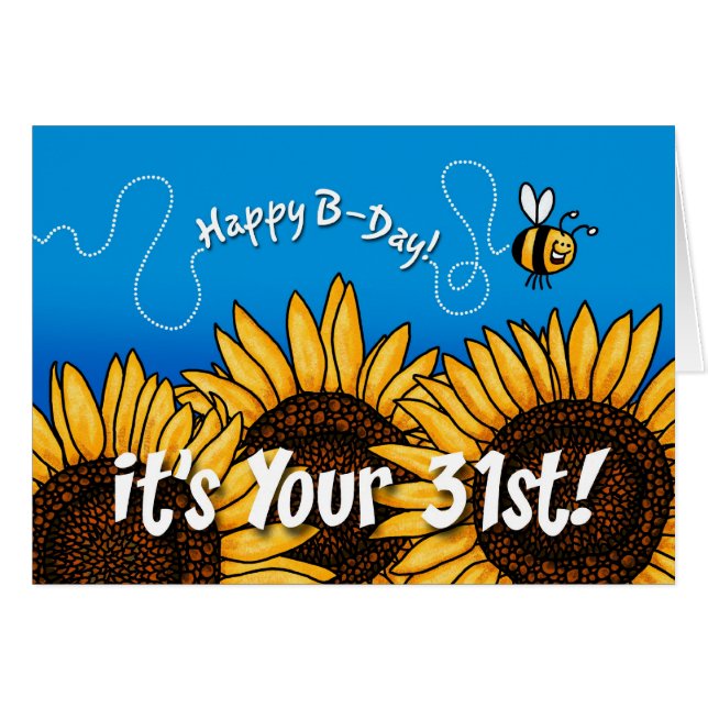girasol del rastro de la abeja - 31 años (Anverso (Horizontal))