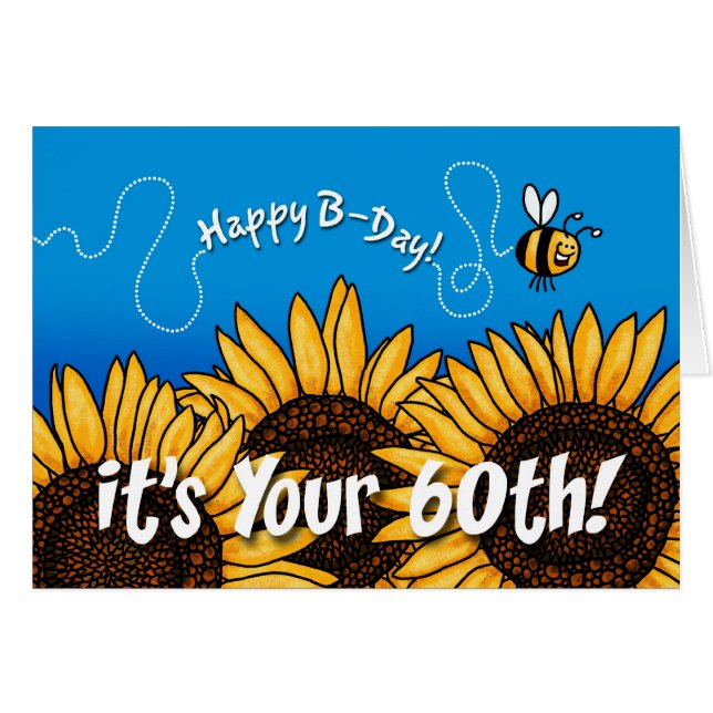 girasol del rastro de la abeja - 60 años (Anverso (Horizontal))