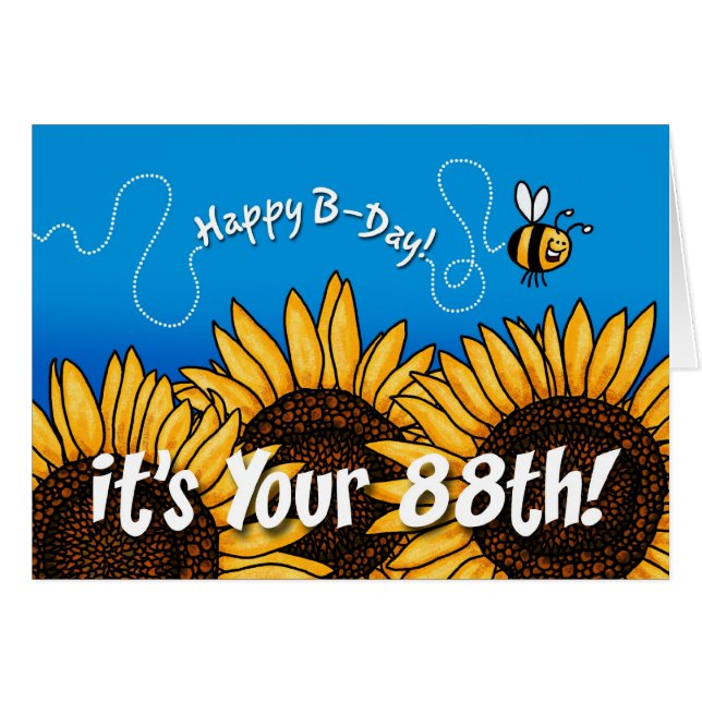 girasol del rastro de la abeja - 88 años (Anverso (Horizontal))