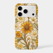 Girasol dorado Arte Nuevo Vidrio emplomado Floral