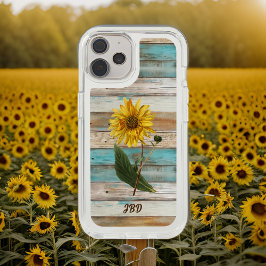 Girasol en Faux Green Weatherals Wood Initials
