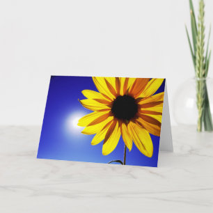 Girasol en la tarjeta de felicitación de Sun