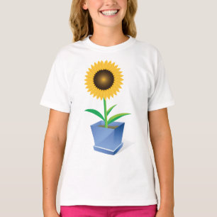 Girasol En Una Camiseta De Chicas De Caza