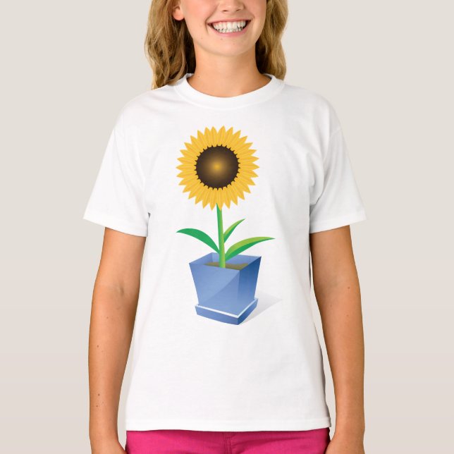 Girasol En Una Camiseta De Chicas De Caza (Anverso)