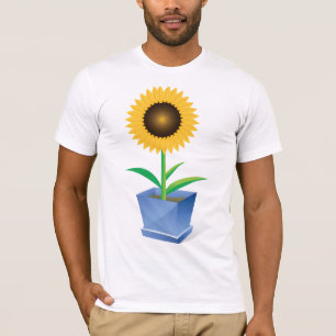 Girasol En Una Camiseta De Los Hombres De La Caza