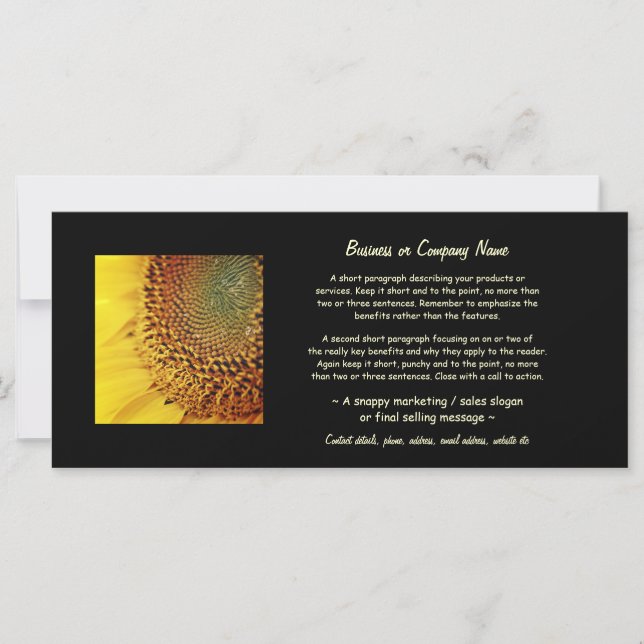 Girasol fresco y dorado (Anverso)