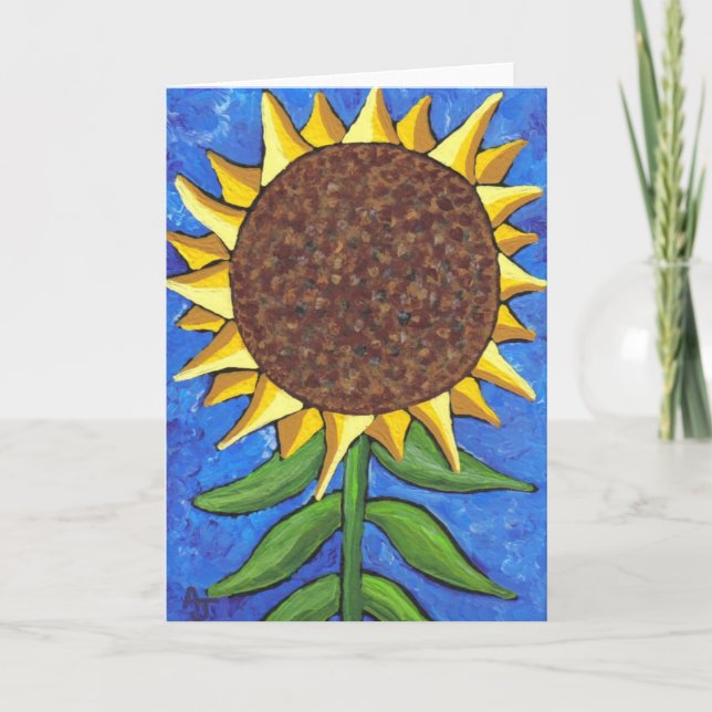 Girasol gigante - tarjeta de felicitación (Anverso)