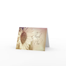 Girasol - gracias las tarjetas de nota - beige