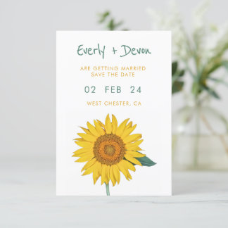 Girasol Guardar La Invitación De Fecha