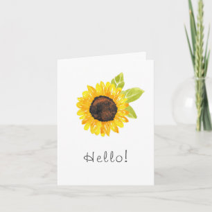Girasol pintado a mano de la acuarela