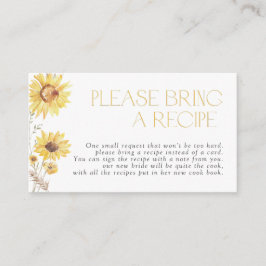 Girasol Por Favor Trae Una Tarjeta De Receta