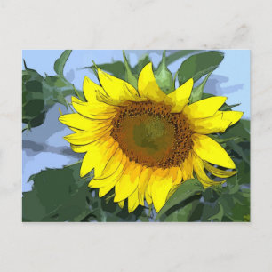 Girasol postal con efecto personalizado Amarillo