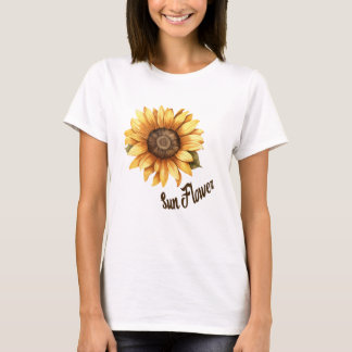 Girasol radiante florece camiseta de té para mujer