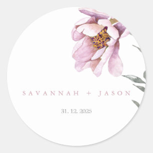 Girasol rosa Minimalista   SELLO PARA SOBRES BODA