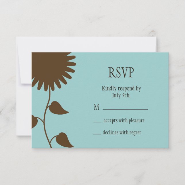 Girasol RSVP en Azul (Anverso)