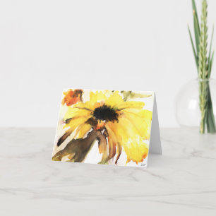 Girasol - Tarjeta de nota BLANCA