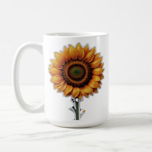 Girasol | Taza blanca clásica (Izquierda)