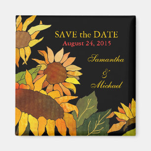Girasoles: Ahorre los imanes de la boda de la