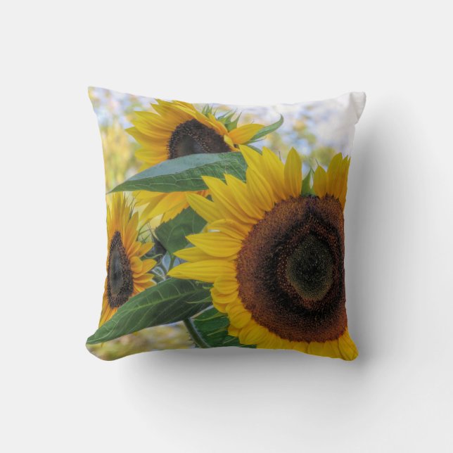 girasoles amarillos - almohada (Anverso)