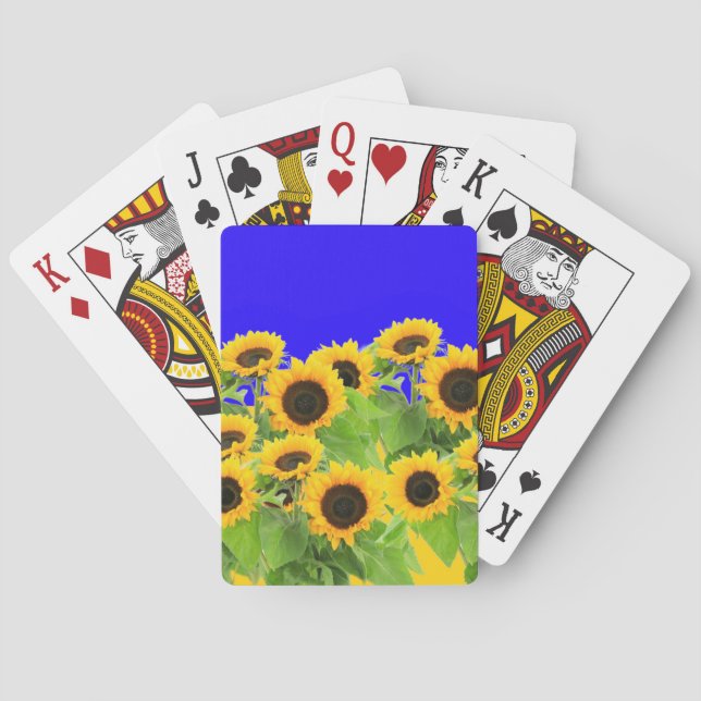 Girasoles Amarillos Cartas de Juego (Reverso)