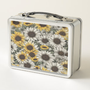 Girasoles blancos y amarillos #425 - Lunchbox Meta