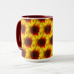 Girasoles - Copa del Café Amarillo Rojo Sunshine