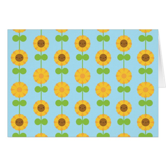 Girasoles de Kawaii (Anverso (Horizontal))