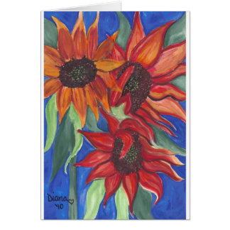 Girasoles de la acuarela