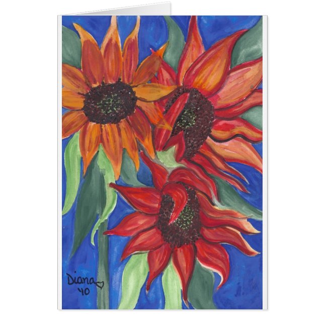 Girasoles de la acuarela (Frente)