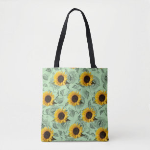 girasoles de la bolsa de tote