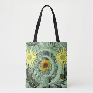 girasoles de la bolsa de tote