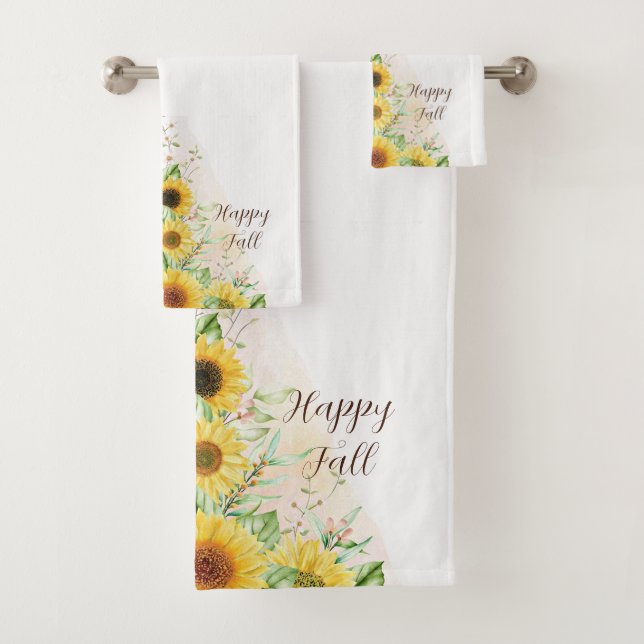 Girasoles de otoño con texto personalizable  (In situ)