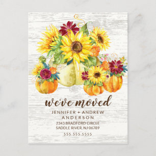 Girasoles De Otoño Rústicos Calabaza Anuncio De Mu