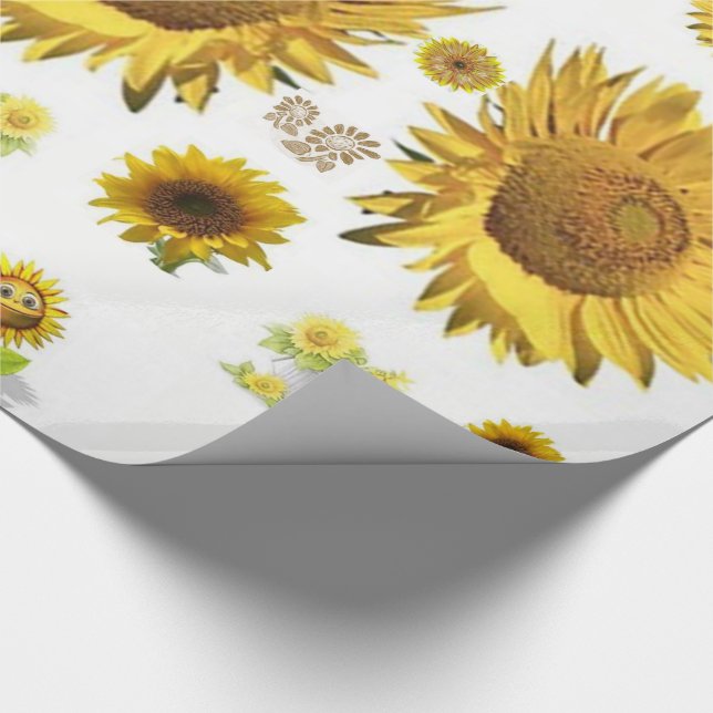 girasoles de papel envolvente (Esquina)