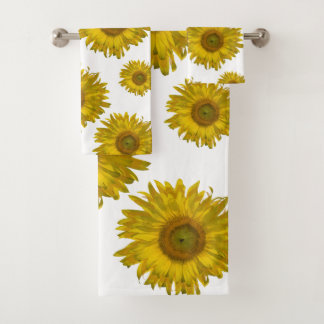 Girasoles dispersos de amarillo