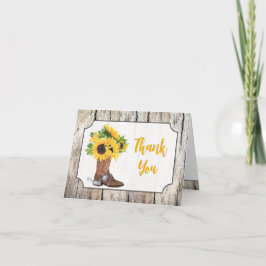 Girasoles en Botas de Vaquero Agradecimiento para