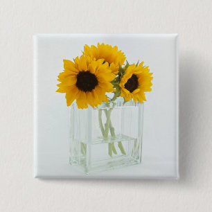 Girasoles en un botón Vase