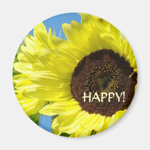 Girasoles Feliz! Imanes Amarillo Flores de Sol