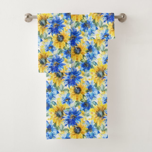 Girasoles Florales Azules Amarillos (In situ)