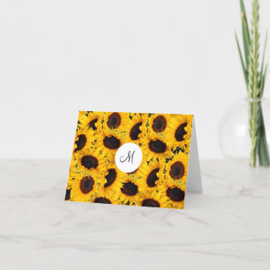 Girasoles hermosos vibrantes del monograma