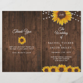 Girasoles ilumina programa de matrimonio plegado y