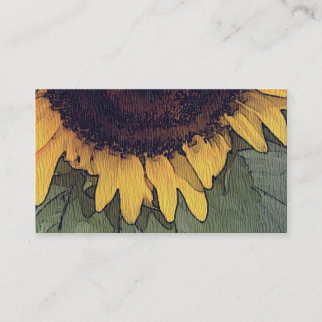Girasoles, pintura, planta, Reiki, tarjetas de vis (Anverso)
