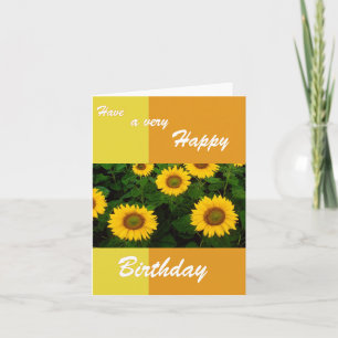 Girasoles - Tarjeta de cumpleaños