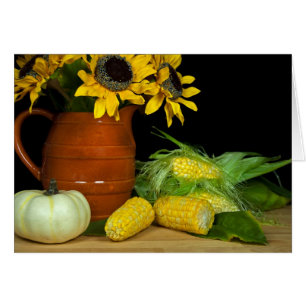 girasoles y maíz dulce