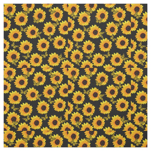 Girasoles y Mariposas, Tela de Algodón (Retal)