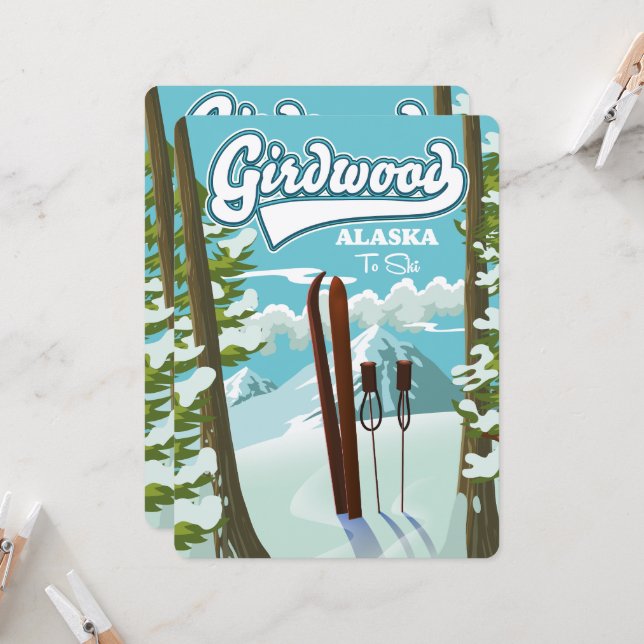 Girdwood Alaska a esquiar (Anverso/Reverso In Situ)