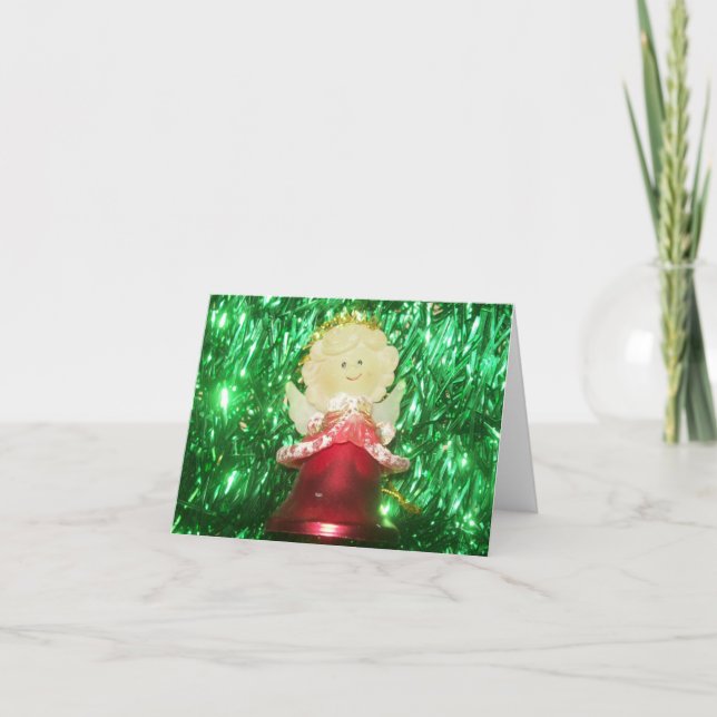 Girl Angel  Photo Folded Note Card (Anverso)