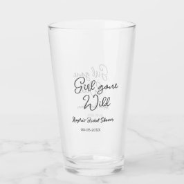 Girl gone wild bridal shower name date simple mini